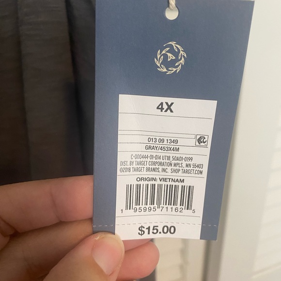 New with Tags Universal Thread - Gray Cotton Tank Dress/cover up/long tank top - Picture 3 of 4